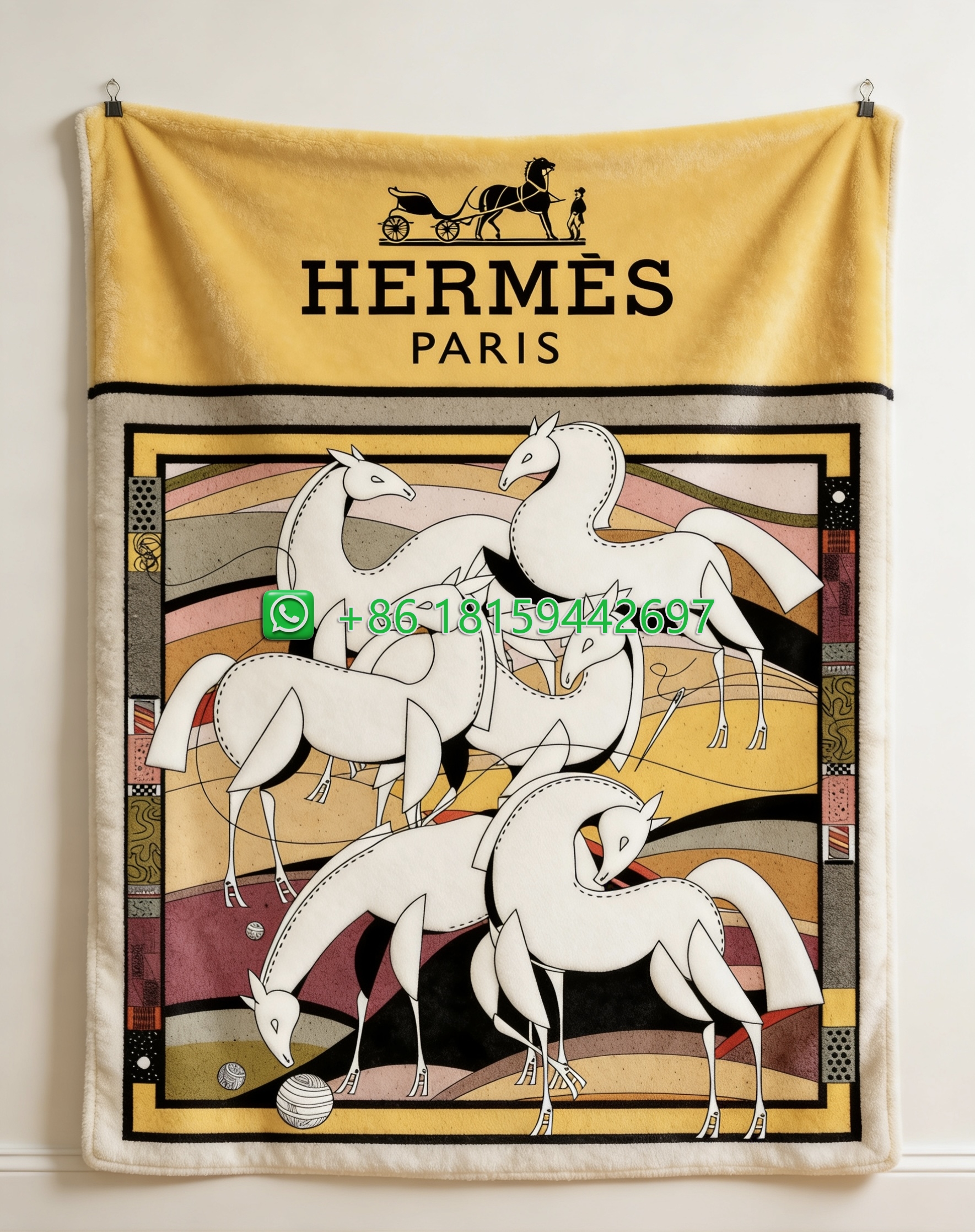 Hermes Throw Blankets